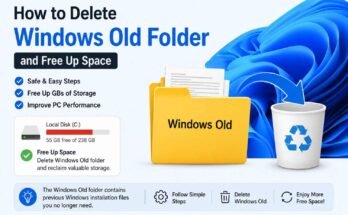 Windows Old folder being deleted to free up disk space on Local Disk C in Windows 11