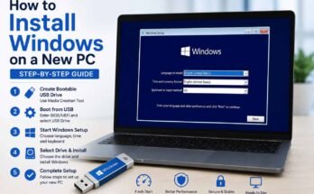 How to Install Windows on a New PC step-by-step using a bootable USB drive